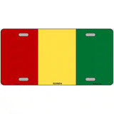 Guinea Flag Metal Novelty License Plate 12" x 6" (LP)