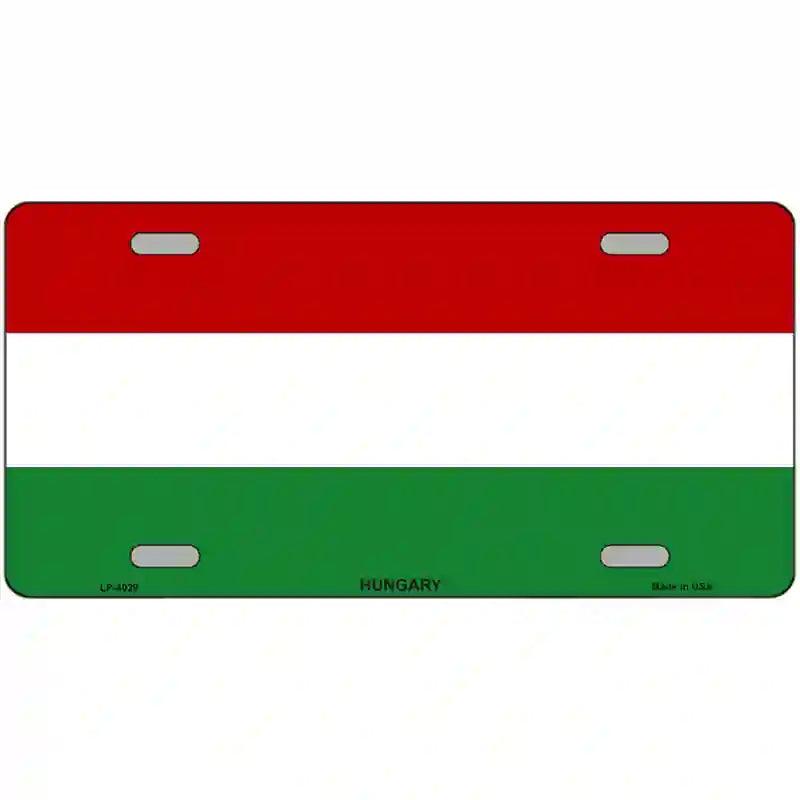 Hungary Flag Metal Novelty License Plate 12" x 6" (LP)