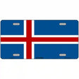 Iceland Flag Metal Novelty License Plate 12" x 6" (LP)