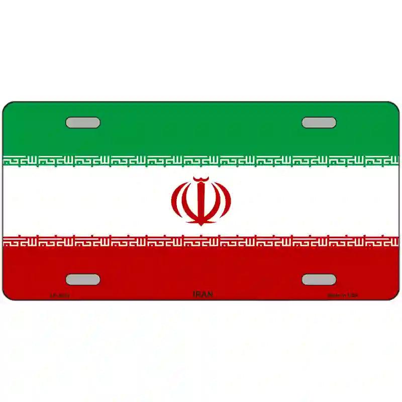 Iran Flag Metal Novelty License Plate 12" x 6" (LP)