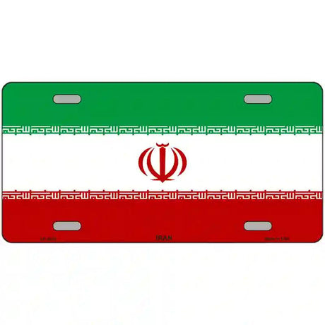 Iran Flag Metal Novelty License Plate 12" x 6" (LP)
