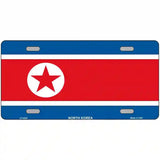 North Korea Flag Metal Novelty License Plate 12" x 6" (LP)