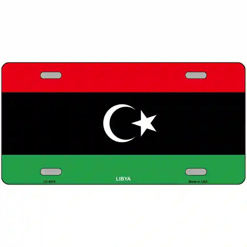 Libya Flag Metal Novelty License Plate 12" x 6" (LP)