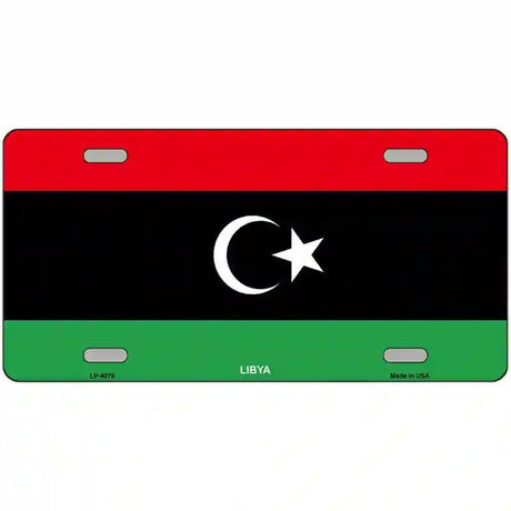 Libya Flag Metal Novelty License Plate 12" x 6" (LP)