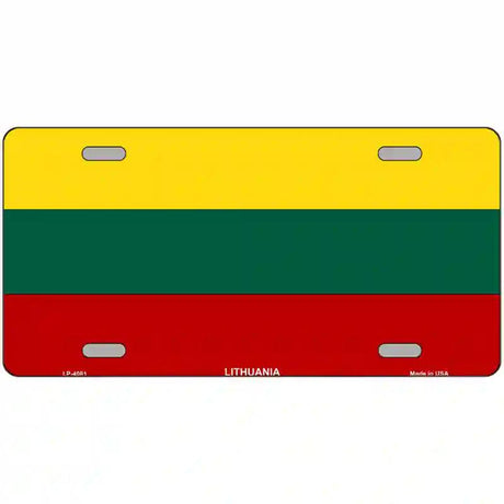 Lithuania Flag Metal Novelty License Plate 12" x 6" (LP)