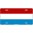 Luxembourg Flag Metal Novelty License Plate 12" x 6" (LP)