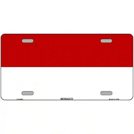 Monaco-C Flag Metal Novelty License Plate 12" x 6" (LP)