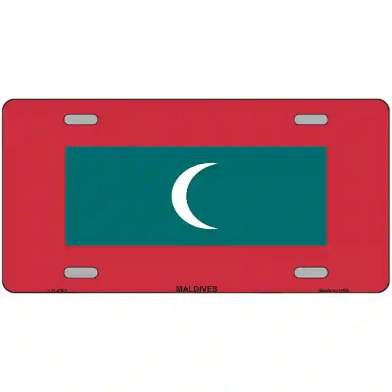 Maldives Flag Metal Novelty License Plate 12" x 6" (LP)