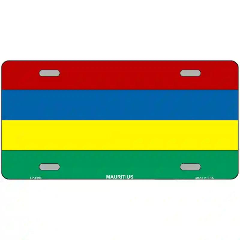 Mauritius Flag Metal Novelty License Plate 12" x 6" (LP)