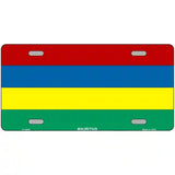 Mauritius Flag Metal Novelty License Plate 12" x 6" (LP)