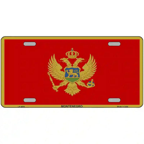 Montenegro Flag Metal Novelty License Plate 12" x 6" (LP)
