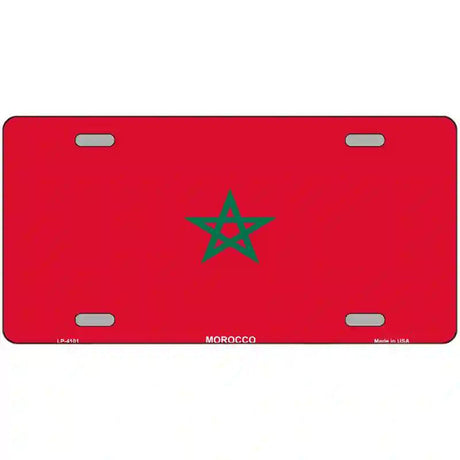 Morocco Flag Metal Novelty License Plate 12" x 6" (LP)