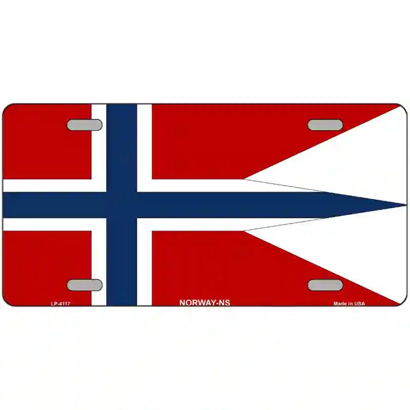 Norway-NS Flag Metal Novelty License Plate 12" x 6" (LP)