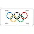 Olympic Flag Metal Novelty License Plate 12" x 6" (LP)