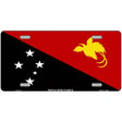 Papua New Guinea Flag Metal Novelty License Plate 12" x 6" (LP)