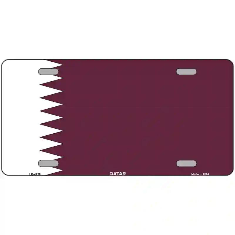 Qatar Flag Metal Novelty License Plate 12" x 6" (LP)