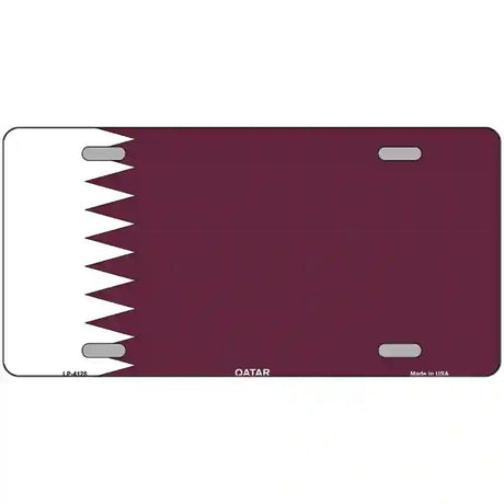 Qatar Flag Metal Novelty License Plate 12" x 6" (LP)