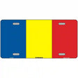 Romania Flag Metal Novelty License Plate 12" x 6" (LP)