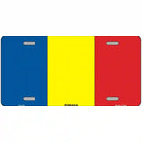 Romania Flag Metal Novelty License Plate 12" x 6" (LP)