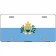San Marino Flag Metal Novelty License Plate 12" x 6" (LP)