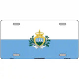 San Marino Flag Metal Novelty License Plate 12" x 6" (LP)