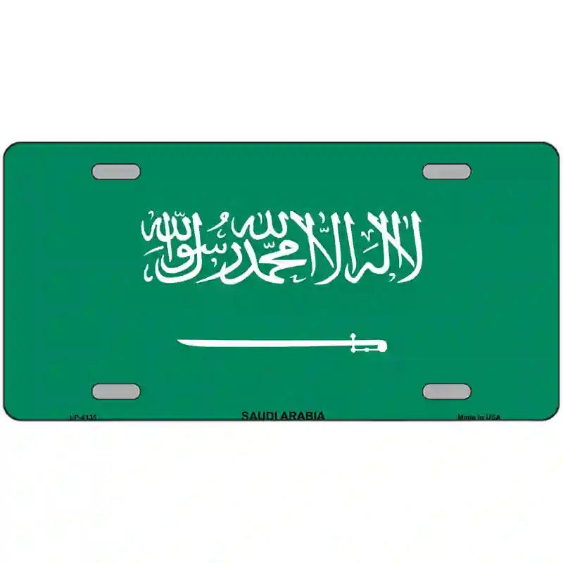 Saudi Arabia Flag Metal Novelty License Plate 12" x 6" (LP)