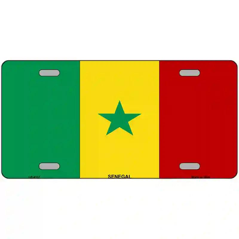 Senegal Flag Metal Novelty License Plate 12" x 6" (LP)