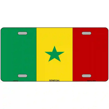 Senegal Flag Metal Novelty License Plate 12" x 6" (LP)