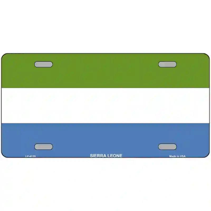 Sierra Leone Flag Metal Novelty License Plate 12" x 6" (LP)