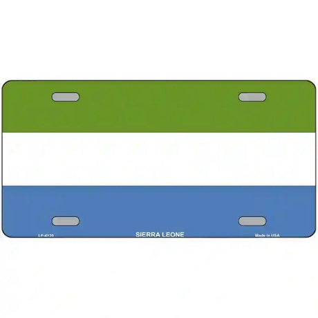 Sierra Leone Flag Metal Novelty License Plate 12" x 6" (LP)
