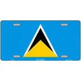 St Lucia Flag Metal Novelty License Plate 12" x 6" (LP)