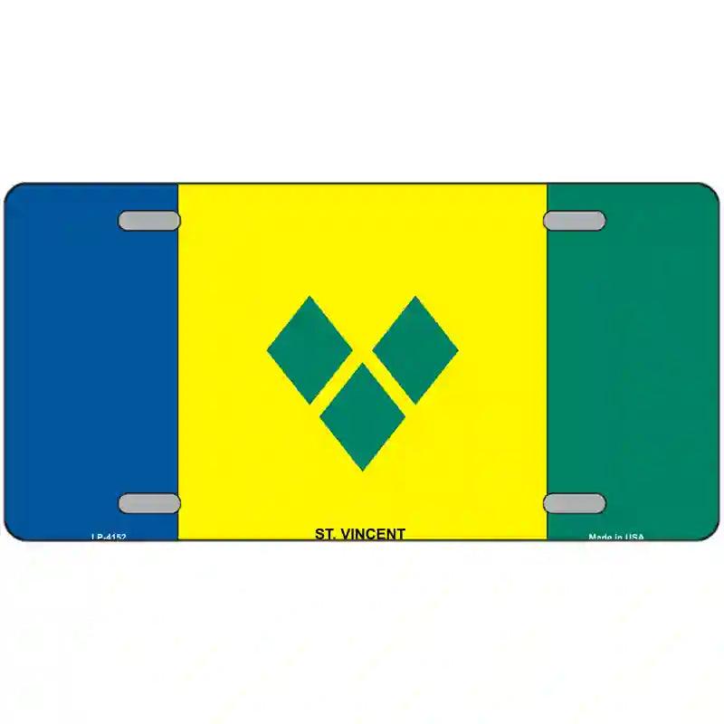 St Vincent Flag Metal Novelty License Plate 12" x 6" (LP)