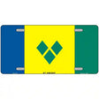 St Vincent Flag Metal Novelty License Plate 12" x 6" (LP)