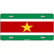 Suriname Flag Metal Novelty License Plate 12" x 6" (LP)