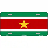 Suriname Flag Metal Novelty License Plate 12" x 6" (LP)