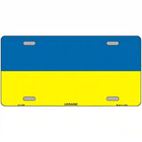Ukraine Flag Metal Novelty License Plate 12" x 6" (LP)