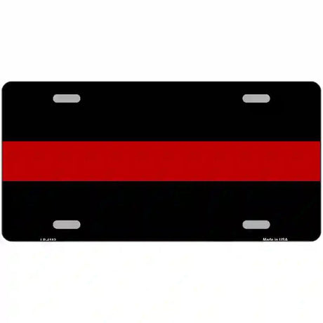 Thin Red Line Fire Metal Novelty License Plate 12" x 6" (LP)