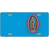Virgin Mary Blue Metal Novelty License Plate 12" x 6" (LP)