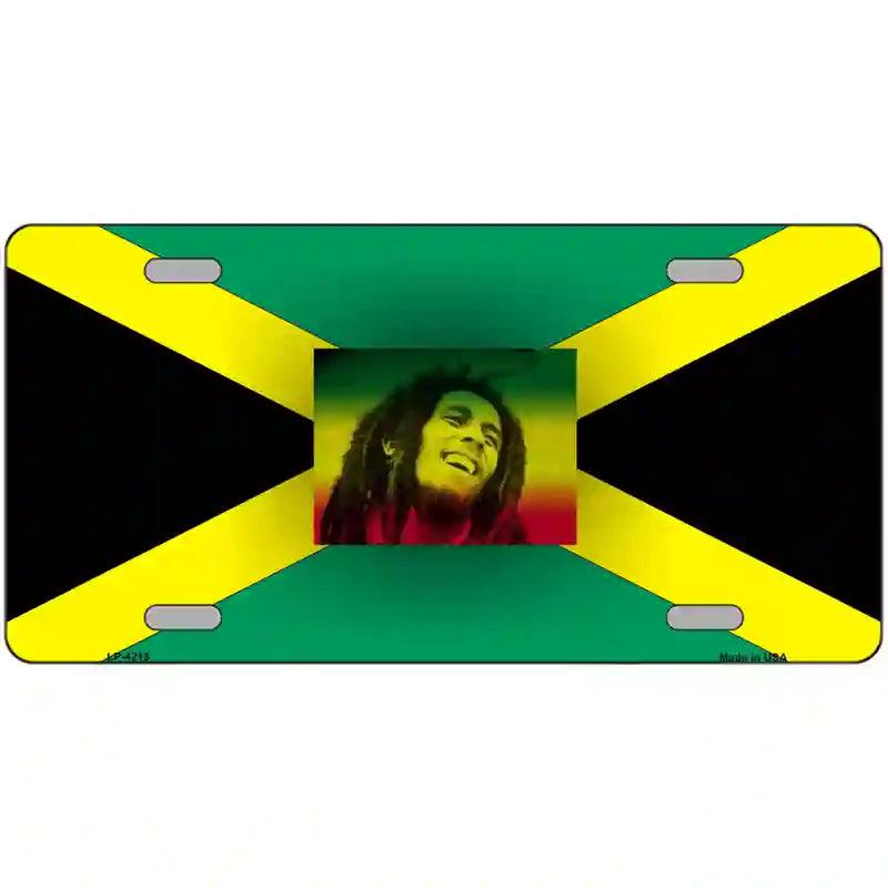 Jamaica Flag Bob Marley Metal License Plate | Smart Blonde