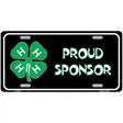 4-H Proud Sponsor Metal Novelty License Plate 12" x 6" (LP)