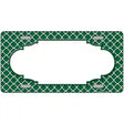 Green White Quatrefoil Center Scallop Metal Novelty License Plate 12" x 6" (LP)