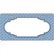 Light Blue White Quatrefoil Center Scallop Metal Novelty License Plate 12" x 6" (LP)