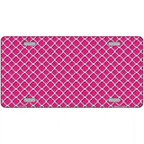 Pink White Quatrefoil Metal Novelty License Plate 12" x 6" (LP)
