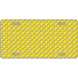 Yellow White Quatrefoil Metal Novelty License Plate 12" x 6" (LP)