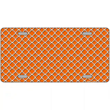 Orange White Quatrefoil Metal Novelty License Plate 12" x 6" (LP)