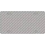 Grey White Quatrefoil Metal Novelty License Plate 12" x 6" (LP)