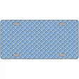 Light Blue White Quatrefoil Metal Novelty License Plate 12" x 6" (LP)
