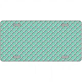 Mint White Quatrefoil Metal Novelty License Plate 12" x 6" (LP)