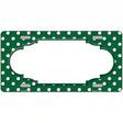 Scallop Green White Polka Dot Metal Novelty License Plate 12" x 6" (LP)