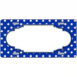 Scallop Blue White Polka Dot Metal Novelty License Plate 12" x 6" (LP)